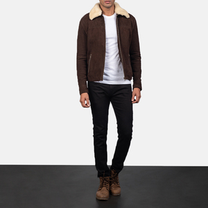 Supplier Custom <b>Men's</b> College Baseball Varsity <b>Jacket</b> Winter Breathable Sheep Fur Trim Custom Color Size Front Customizable - Product Image 2