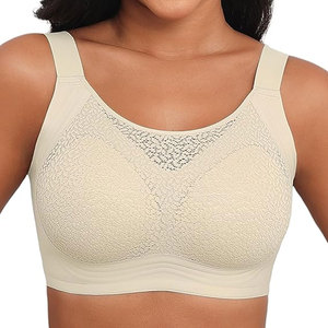 Solid Trader Brassière de sport respirante et de soutien, confort maximal, sans coutures, bretelles larges, pour la gym et la course, style crop top - Product Image 3