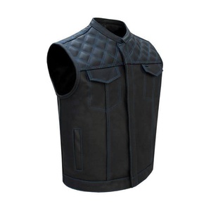 Veste en cuir sans manches de haute qualité et de qualité supérieure - Product Image 4