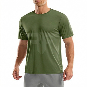 T-shirts de sport en coton respirant à séchage rapide, coupe ample, manches courtes, pour garçons et hommes, haute qualité, personnalisables en gros - Product Image 1