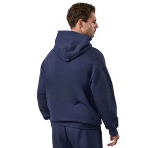 Sweat à capuche décontracté en molleton bleu marine pour homme, à manches longues, style streetwear, idéal pour l'hiver et les activités sportives - Product Image 2