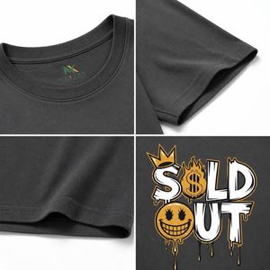 T-shirt personnalisé pour homme, imprimé graffiti smiley, été, décontracté, hip hop, streetwear, tee-shirt respirant en coton, vêtements graphiques - Product Image 5