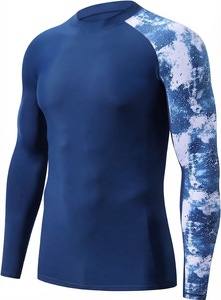 <b>Men</b> Compression <b>Shirt</b> Long Sleeve <b>Swim</b> <b>Shirt</b> Sublimation Printed Rash Quick Dry Rash Guard - Product Image 5