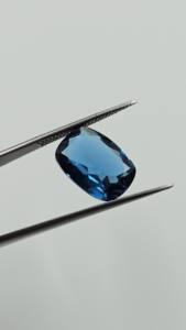 Magnifique topaze bleue de Londres naturelle de haute qualité, pierre précieuse brute, polie, taille cabochon octogonale pour la fabrication de bijoux - Product Image 5