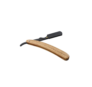 Professional Folding Manual Shaving <b>Razor</b> Stainless Steel <b>Blade</b> Wooden Handle <b>Single</b> <b>Blade</b> Reusable Personal Grooming Tool - Product Image 1