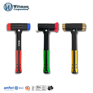 ค้อนยางอุตสาหกรรม DIY OEM แบบไม่ทำลายพื้นผิว หัวเปลี่ยนได้ ตัวค้อนทำจากยางนุ่ม ป้องกันการกระแทก หัวโลหะผสมสังกะสี กันลื่น ด้ามไฟเบอร์กลาส - Product Image 2