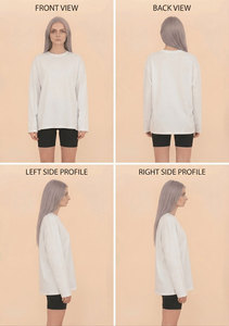 T-shirts à manches longues pour femmes, coupe ample, 100% coton, vêtements décontractés, t-shirt à col rond pour femmes, taille plus, manches longues - Product Image 6