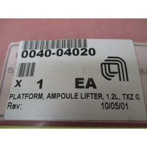 AMAT 0040-04020 PLATFORM, เครื่องยกแอมพูล, 1.2 ลิตร - อุปกรณ์และอะไหล่เซมิคอนดักเตอร์ระดับโลกที่เชื่อถือได้ - Product Image 1