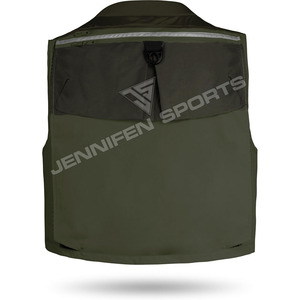 Wholesale Plus Size Men's Hunting Vest 100% Cotton Canvas Fabric Zipper -<b>Tex</b> Windproof Breathable Outdoor Use Custom Logo - Product Image 2