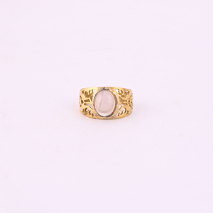 แหวนทองเหลืองชุบทองทันสมัยสำหรับผู้หญิง - Product Image 1