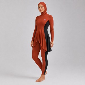 Ensemble de burkini modeste pour femmes, léger, couvrant entièrement le corps, protection UV, tenue de bain pour la plage - Product Image 3