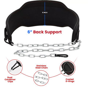 Pro Grade Dip Weightlifting Belt With <b>Chain</b> Customizable Training Gear For Dips Pullups Gym Workouts Customizable Design Options - Product Image 4