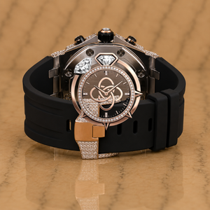 Montre bracelet de luxe haut de gamme en moissanite pour homme, entièrement sertie de pierres - Product Image 4