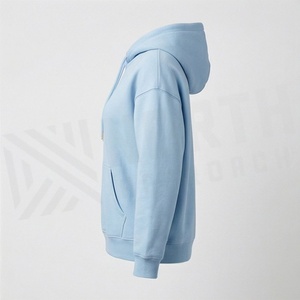 Ensemble de survêtement deux pièces en coton épais pour femme, avec sweat à capuche oversize, couleur personnalisable, logo personnalisé, vierge - Product Image 3