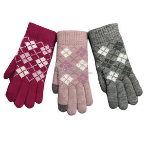 Gants thermiques tricotés unisexes pour la saison hivernale avec doublure intérieure en polaire épaisse, gants chauds confortables pour le froid - Product Image 1