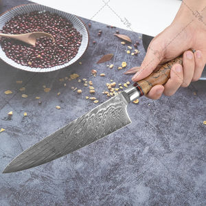 Cuchillo de chef de 8 pulgadas, cuchillo de cocina de Damasco, 67 capas de acero de Damasco con mango acrílico negro - Product Image 3