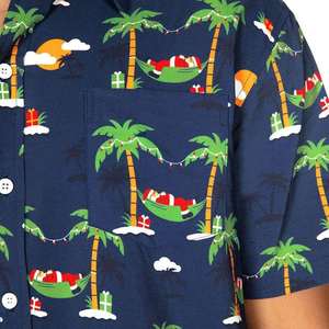 เสื้อเชิ้ตฮาวายชายหาดแขนสั้นลายพิมพ์สำหรับผู้ชาย สวมใส่สบาย ระบายอากาศได้ดี น้ำหนักเบา เหมาะสำหรับวันหยุดพักผ่อนฤดูร้อน - Product Image 2