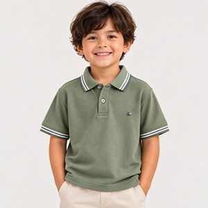 Camisas Polo de Verano para Niños, Estilo Casual, Color Sólido, Manga Corta, Cuello Camisero - Product Image 5