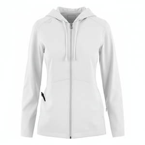 Blouse médicale pour femme, uniforme d'infirmière, veste à capuche entièrement zippée, tenue de travail pour médecin d'hôpital, tissu extensible, poches, blouses médicales - Product Image 2