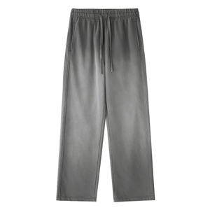 Pantalon de survêtement OEM pour hommes et femmes, coupe ample, taille élastique avec cordon de serrage, jambe droite, décontracté, logo personnalisé, vente en gros - Product Image 1