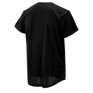 เสื้อเบสบอลสีดำสำหรับผู้ชายและผู้หญิง เสื้อเชิ้ตติดกระดุมลำลอง แขนสั้น ยูนิเซ็กซ์ เสื้อกีฬาสำหรับแฟนเบสบอลในวันแข่งขัน - Product Image 2