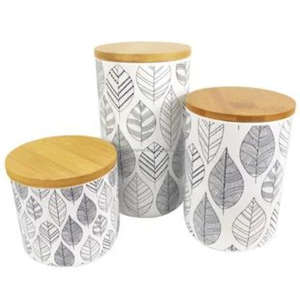 New Collection <b>Kitchens</b> Multifunctional <b>Storage</b> Canisters Set Food Safe Quality Cookies Snacks <b>Container</b> Metal Tin Jar Wood Lid - Product Image 5