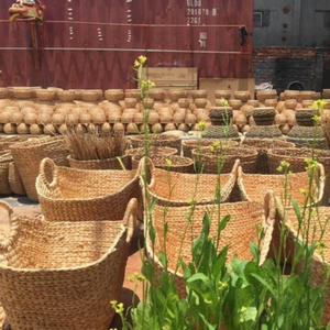 Factory Directly Vietnam Supplier Water Hyacinth <b>Storage</b> Baskets Decorations For Home Competitive Price - Product Image 4