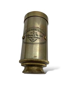 Telescopio Decorativo de Tres Tubos, Diseño Clásico de Latón y Cuero, Ligero y Multiusos para Escritorio, Estante, Oficina, Hogar - Product Image 3