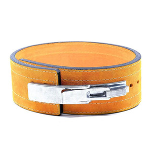 Ceinture de musculation en cuir robuste avec boucle à levier, équipement professionnel de musculation pour la force athlétique et l'entraînement en salle de sport - Product Image 3