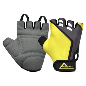 Gants de musculation en néoprène légers les plus vendus, demi-doigts, à lacets, unisexe, logo personnalisé - Product Image 1