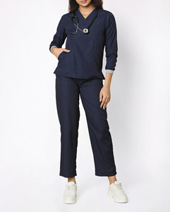 Conjuntos de Uniformes de Enfermería, Conjuntos de Uniformes Médicos Unisex, Blusa de Médico de Hospital, Tela Elástica Médica, Manga Corta, Función Antiestática - Product Image 6