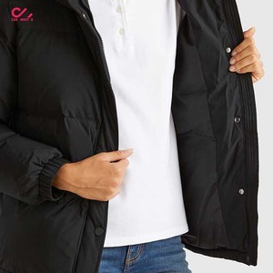Doudoune à capuche pour femme, manteau d'hiver ample vert, vêtement d'extérieur chaud pour femme, rembourrage en polyester, longueur standard - Product Image 5