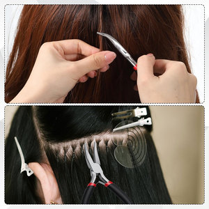 Pince à extensions capillaires, kit d'élimination des micro-perles, outil professionnel de retrait des micro-perles, outil d'enfilage de boucles capillaires, durable - Product Image 5