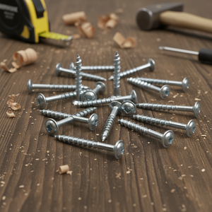 PDC CLASS 4 Pan Head Coarse Thread Metric/Inch Wood <b>Screw</b> Self-Tapping Phillips/Pozi Drive Zinc/Nickel Plated Carbon - Product Image 1