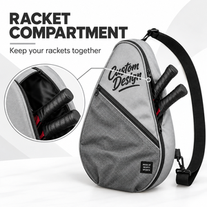 Bolsa para Raqueta de Squash con Bolsillo Frontal de Malla, Diseño de Lágrima Personalizado, con Correa Ajustable para Práctica Diaria - Product Image 4