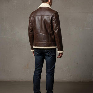 Chaquetas de Cuero Genuino Premium para Hombre, Ropa de Invierno, Chaquetas de Cuero Casuales para Clima Frío, Prendas Exteriores Cómodas y Elegantes - Product Image 4