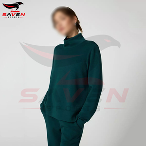 Fashion <b>Women</b> Mock Neck Sweatshirt Oversized Loose Fit Pullover Soft <b>Fleece</b> Warm Autumn Winter Streetwear <b>Top</b> - Product Image 3