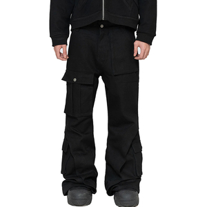 Pantalon Cargo Décontracté Homme Personnalisé en Coton avec Fermeture Éclair, Coupe Évasée, Effet Délavé – Vente en Gros, OEM, Respirant, Prix Abordable - Product Image 1