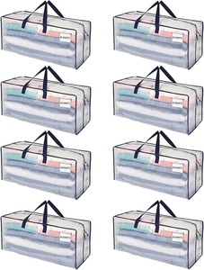 Sacs de courses extra-larges robustes, sacs de rangement avec poignées solides et sangles de sac à dos, sacs de rangement peu encombrants, fabriqués au Vietnam, OEM - Product Image 2