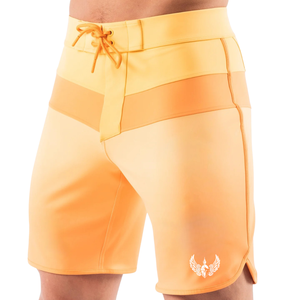 Shorts de bain pour hommes, orange clair, à séchage rapide, avec cordon de serrage, pour la plage, les sports nautiques - Product Image 3