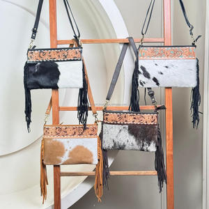 New Customized Fashion Hand Tooled Leather Fringe Crossbody Bag for Women's High Quality Luxury Genuine Cowhide Shoulder <b>Handbag</b> - Product Image 5