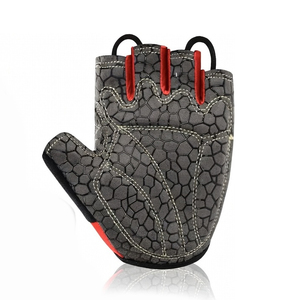 Gants de cyclisme mi-doigts de haute qualité fabriqués au Pakistan, design personnalisé, antidérapants, avec sangle de poignet réglable, imprimé élégant pour l'été - Product Image 2