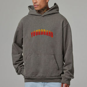 Nuevas Sudaderas con Capucha de Invierno para Hombre, Estilo Oversize, 100% Algodón, Lavado Ácido, Personalizadas con Logotipo Impreso y Bordado, Ropa Urbana - Product Image 4