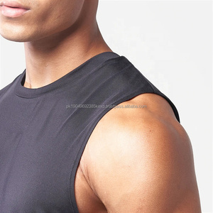 Débardeur de sport pour homme en nylon et élasthanne de haute qualité, à séchage rapide, couleur unie, vente en gros - Product Image 4