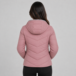 <b>Women's</b> <b>Puffer</b> <b>Jacket</b> Warm <b>Lightweight</b> Quilted Winter Coat Custom Logo Full Zipper Hooded Casual Outerwear <b>Women</b> <b>Puffer</b> <b>Jacket</b> - Product Image 5