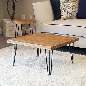 Table d'appoint en bois de manguier avec pieds en forme d'épingles, vente en gros |   Fabriqué à la main à Moradabad - Product Image 2