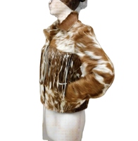Veste matelassée personnalisée en cuir véritable respirant de haute qualité pour homme, en cuir de vachette à poils, avec garnissage en coton tissé façon velours côtelé