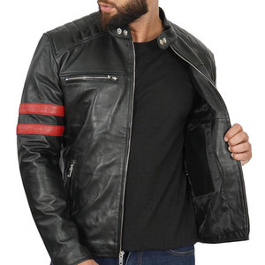 Chaquetas de Cuero para Hombre, Nueva Moda, Color Sólido con Cierre, Perfectamente Cosidas, Diferentes Chaquetas de Cuero para Hombre - Product Image 2