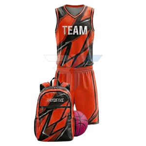 Uniforme de Baloncesto Personalizado al por Mayor de Pakistán con Bolsa de Accesorios, Manga Corta, Impresión por Transferencia de Calor, Alta Calidad - Product Image 3