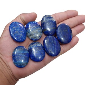 Pierres de méditation en cristal de qualité supérieure pour l'anxiété, ensembles de cristaux ovales sculptés à la main et polis (Améthyste, Lapis-lazuli rose), pierres naturelles pour la décoration intérieure - Product Image 4